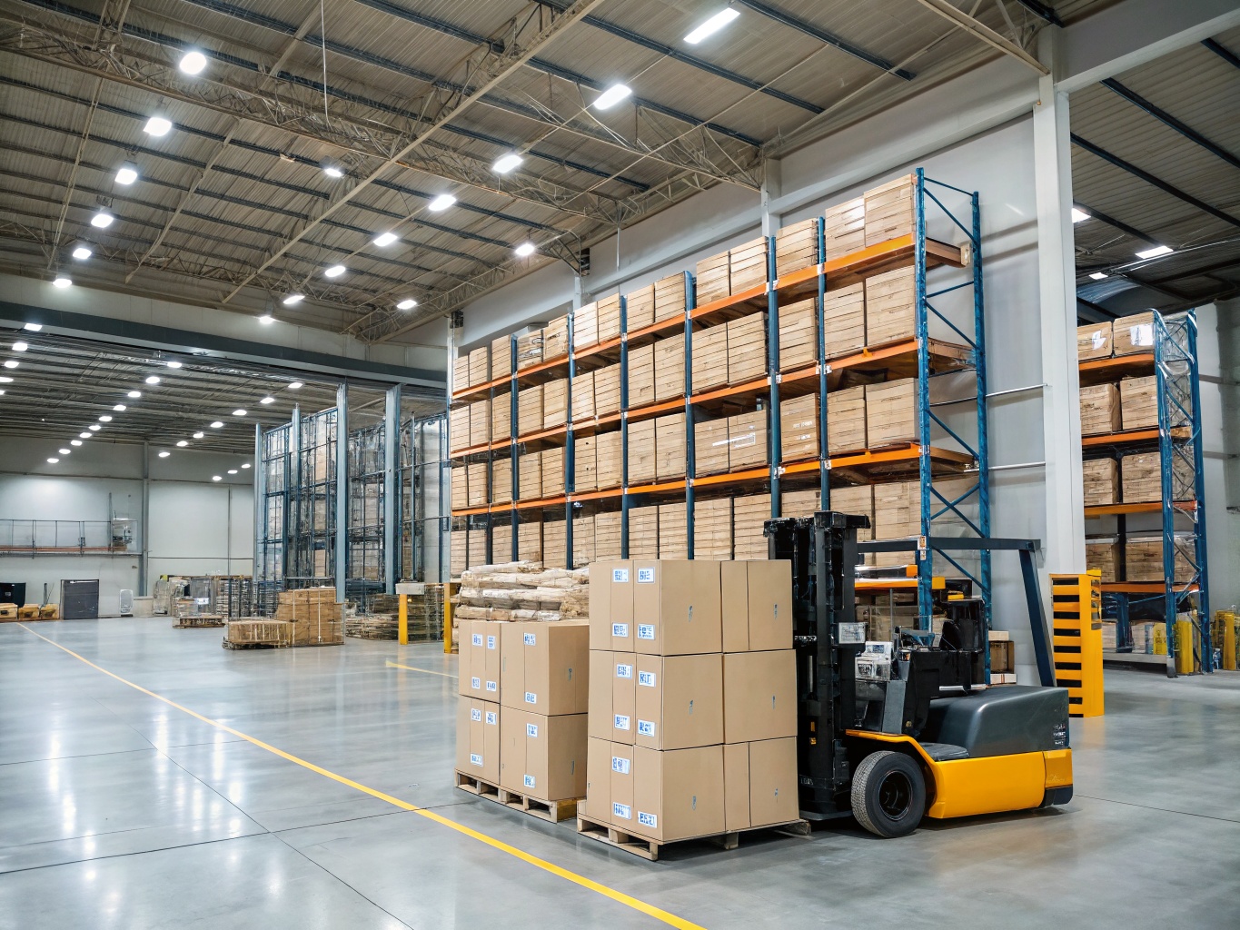 倉庫内の物流管理風景